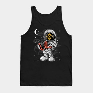 Astronaut Accordion Binance BNB Coin To The Moon Crypto Token Cryptocurrency Blockchain Wallet Birthday Gift For Men Women Kids Tank Top